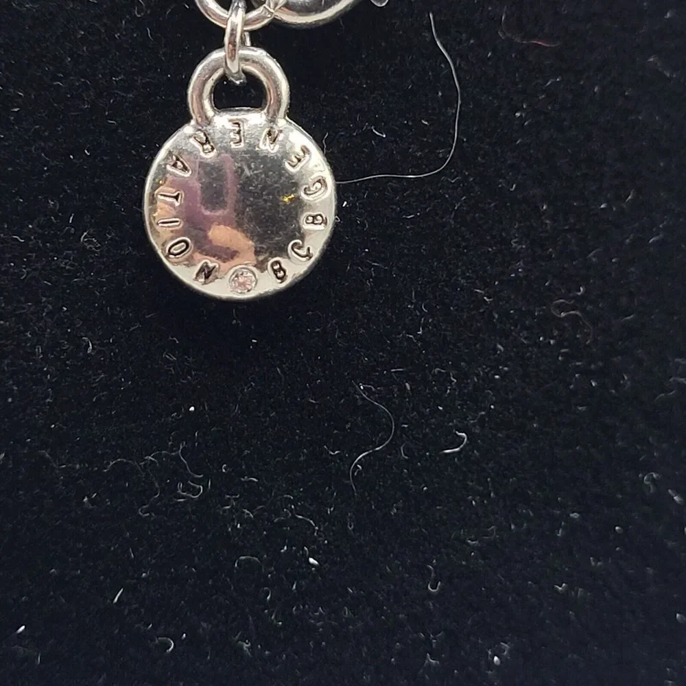 BCBGeneration Y2K Gunmetal Silver Multicharm Necklace 31 in - Picture 4 of 4
